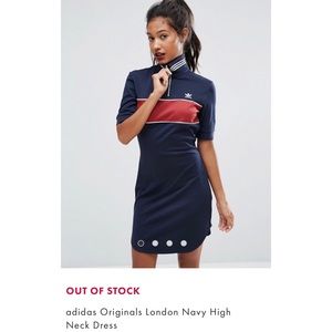 Adidas london navy high neck dress (never worn)